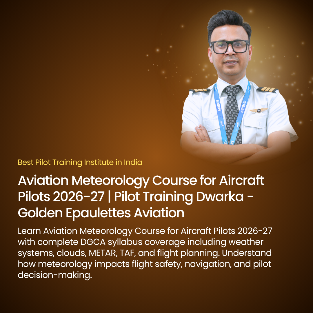 Aviation Meteorology Course for Aircraft Pilots 2026-27 | Pilot Training Dwarka - Golden Epaulettes Aviation